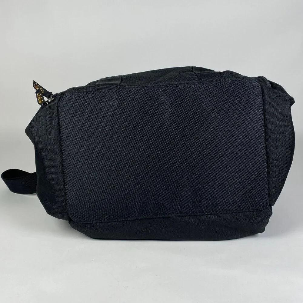 Cabelas Black Duffel Bag Detachable Shoulder Strap Zip Pockets Gym Travel